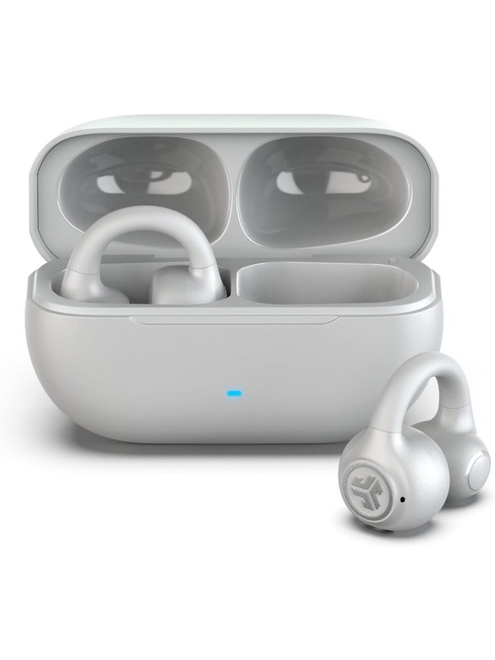 Wireless Open Ear Bluetooth Earbuds, Clip-On Design, True Wireless, Cloud White